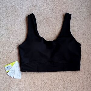 all in motion Black Sports Bra with Wide Straps and Textured Fabric